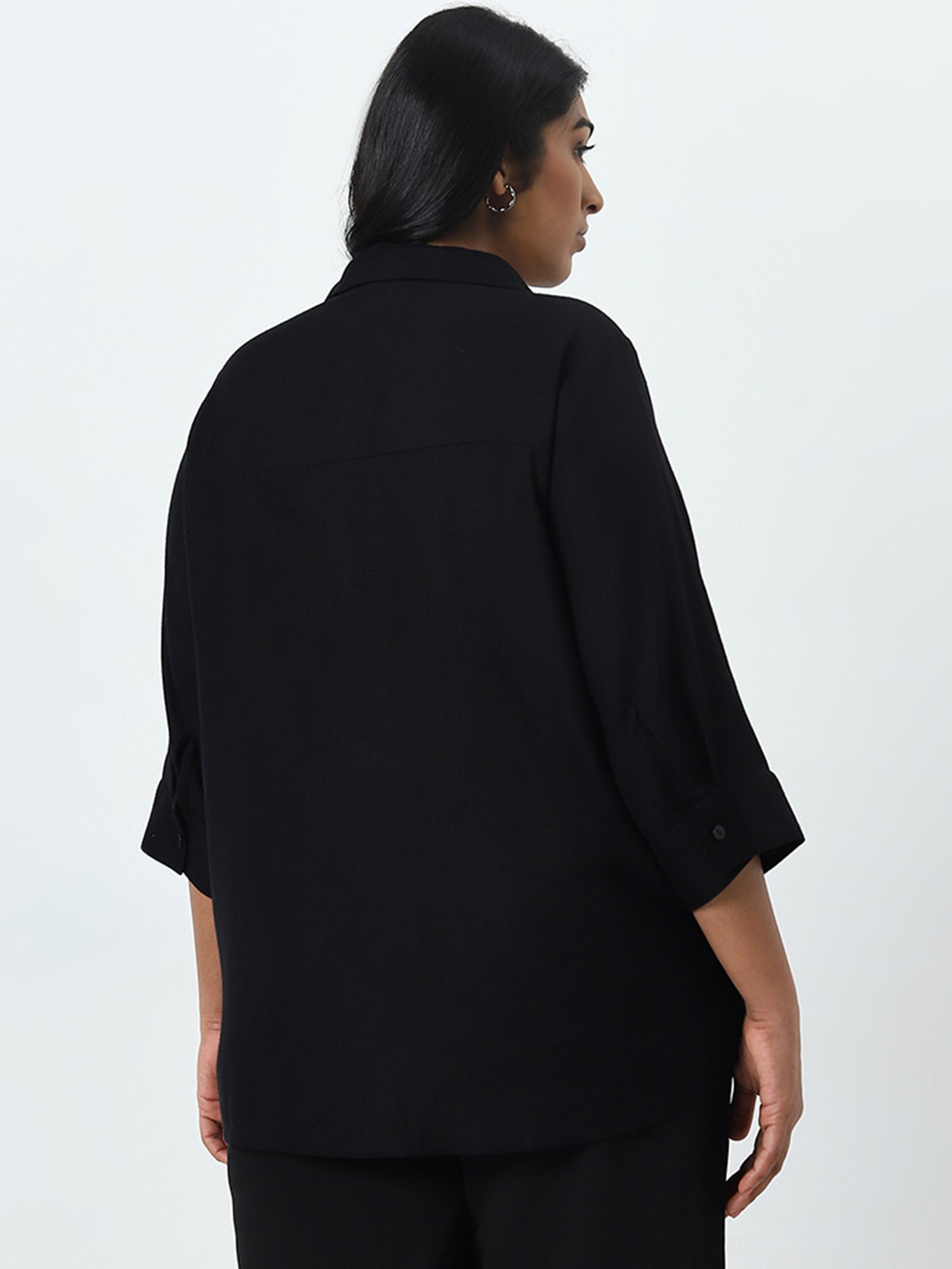 Annabelle by Pantaloons Black Polka Dots Shirt