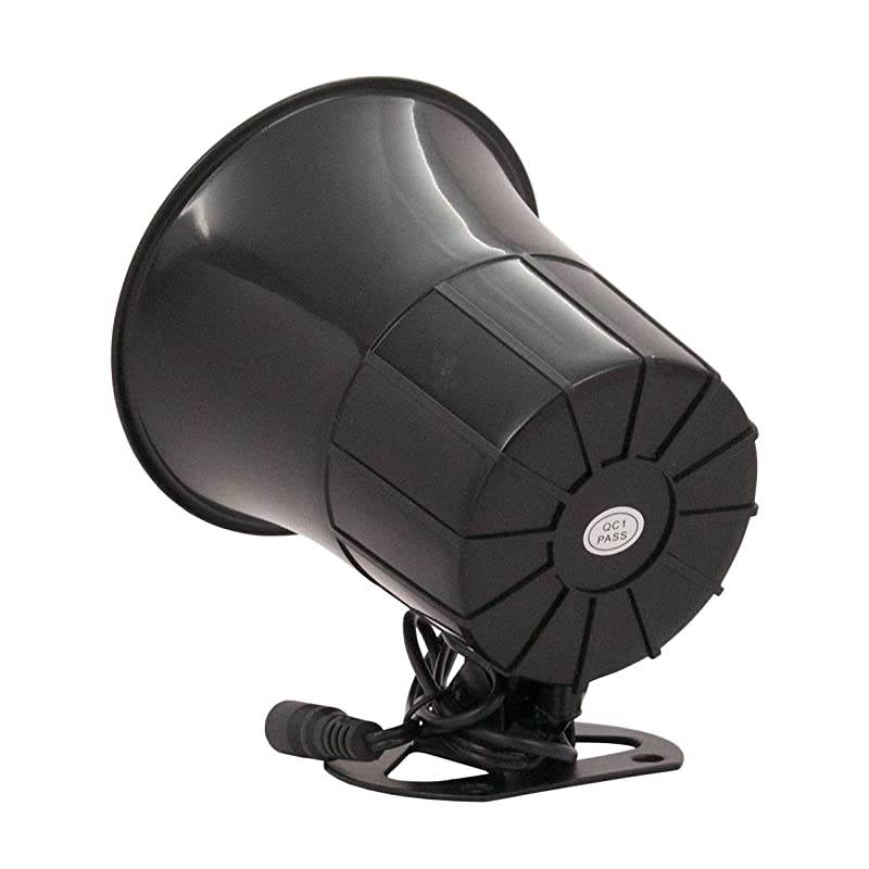 TM Loud IndoorOutdoor Weatherproof Black Siren for DIY S02GSM Home and Business Alarm Security Systems