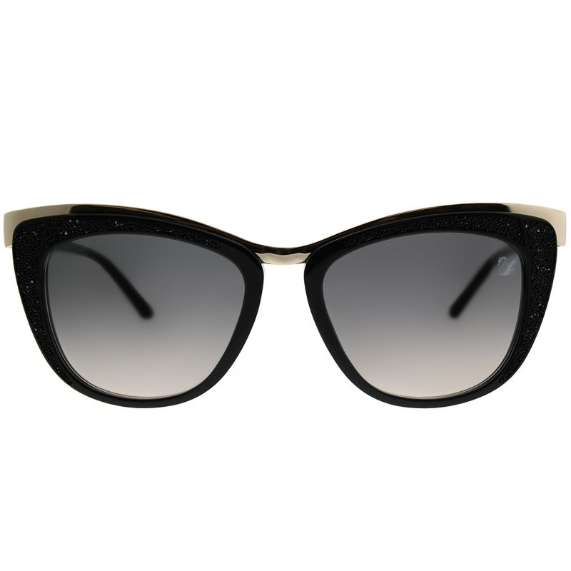 Swarovski Diva SK0061 01B Womens Cat-Eye Sunglasses Shiny Black 53mm