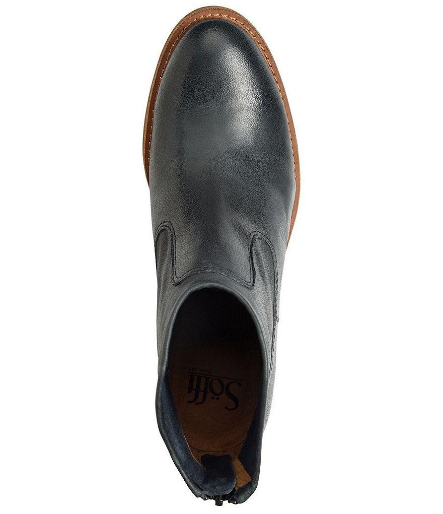 Sofft Aisley Unlined Leather Block Heel Western Booties