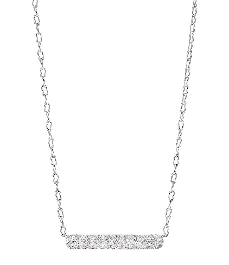 Nadri Frost Bar Pendant Necklace