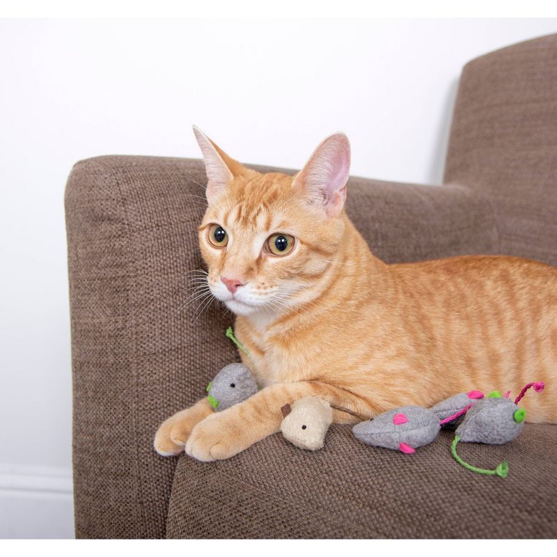 SmartyKat Skitter Critters Catnip Mice Cat Toy - 3pk