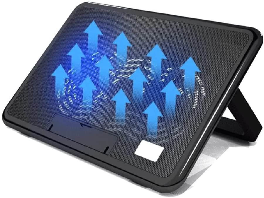WPBOY Portable Laptop Radiator Fan Laptop Cooling Pad Laptop Radiator Base Bracket for Laptops 17 Inches and Below (Black)