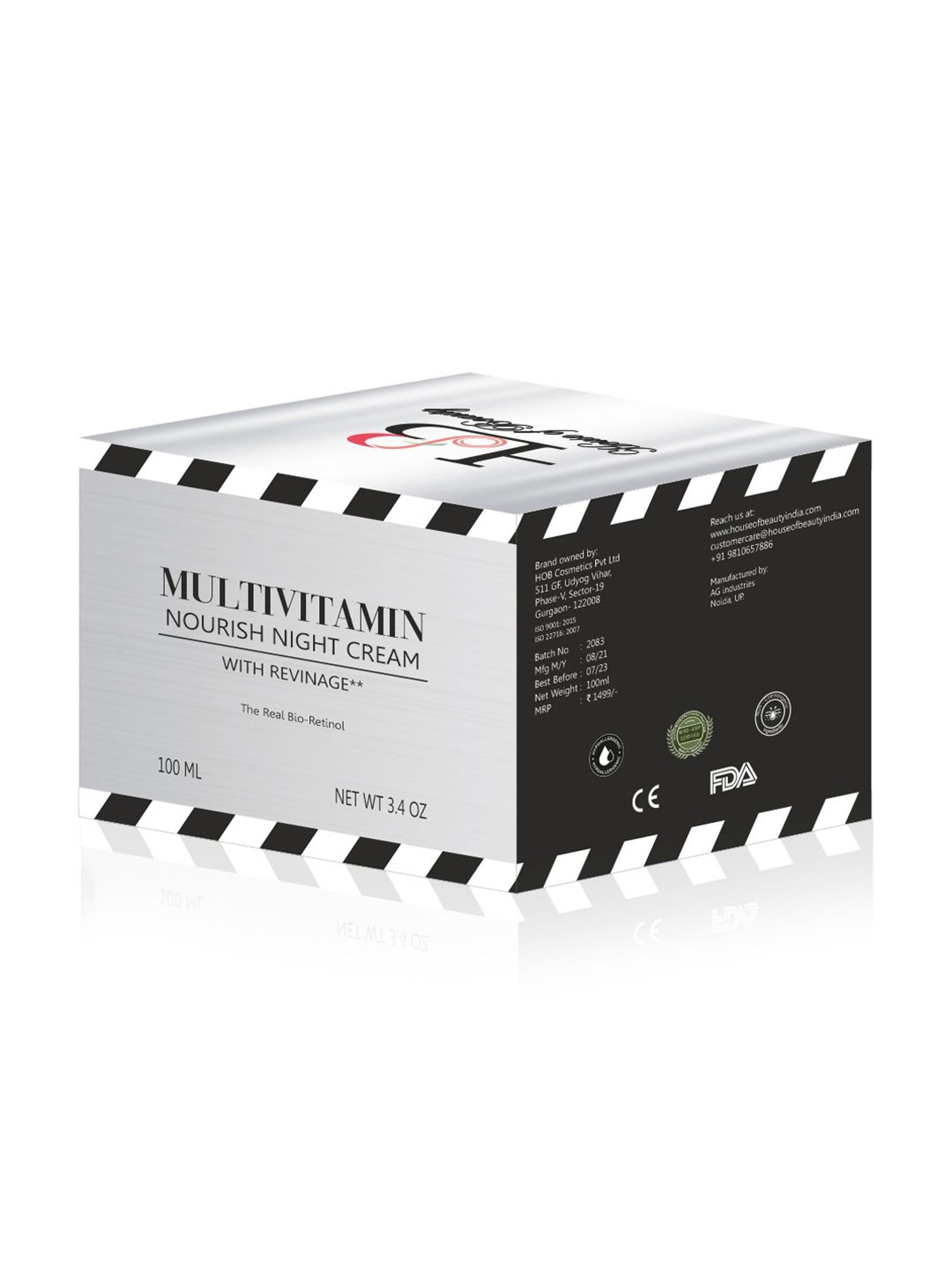 HofB- House of Beauty Multivitamin Nourish Night Cream - 301 gm