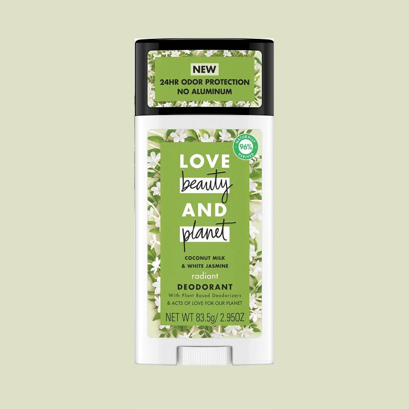 Love Beauty & Planet Aluminum Free Coconut Milk & White Jasmine Deodorant Stick - 2.95oz