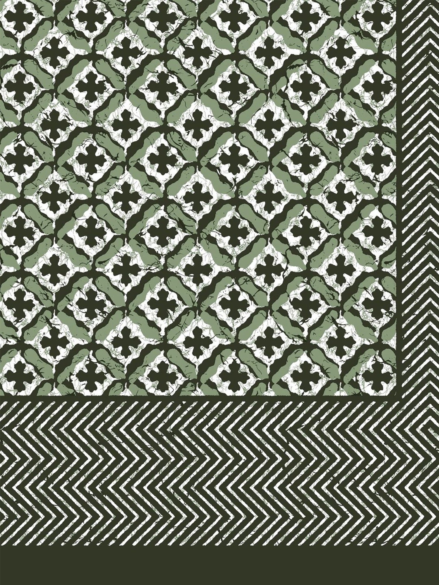 Living Roots Multicolor Jaipuri Printed Cotton Bed Sheet with 2 Pillow Cover