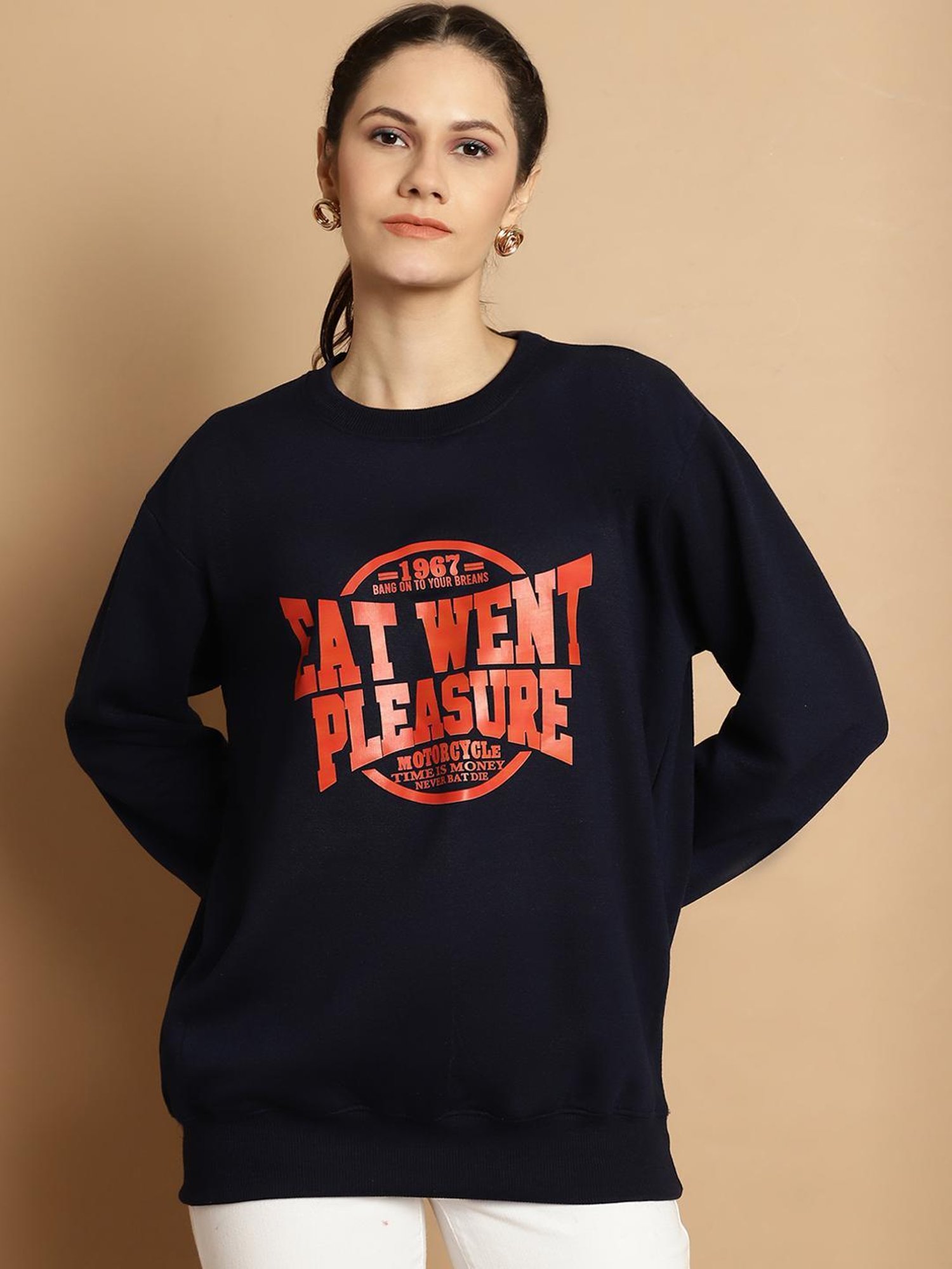 Vimal Jonney Navy & Maroon Printed Sweatshirt - Pack Of 2