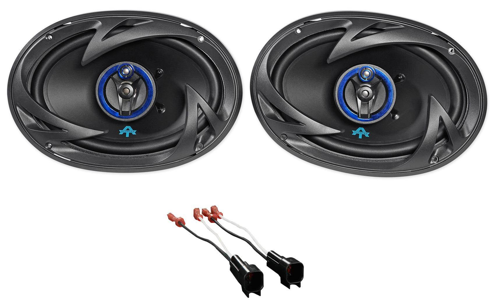 Autotek Rear Factory Speaker Replacement Kit For 1998-2011 Ford Crown Victoria