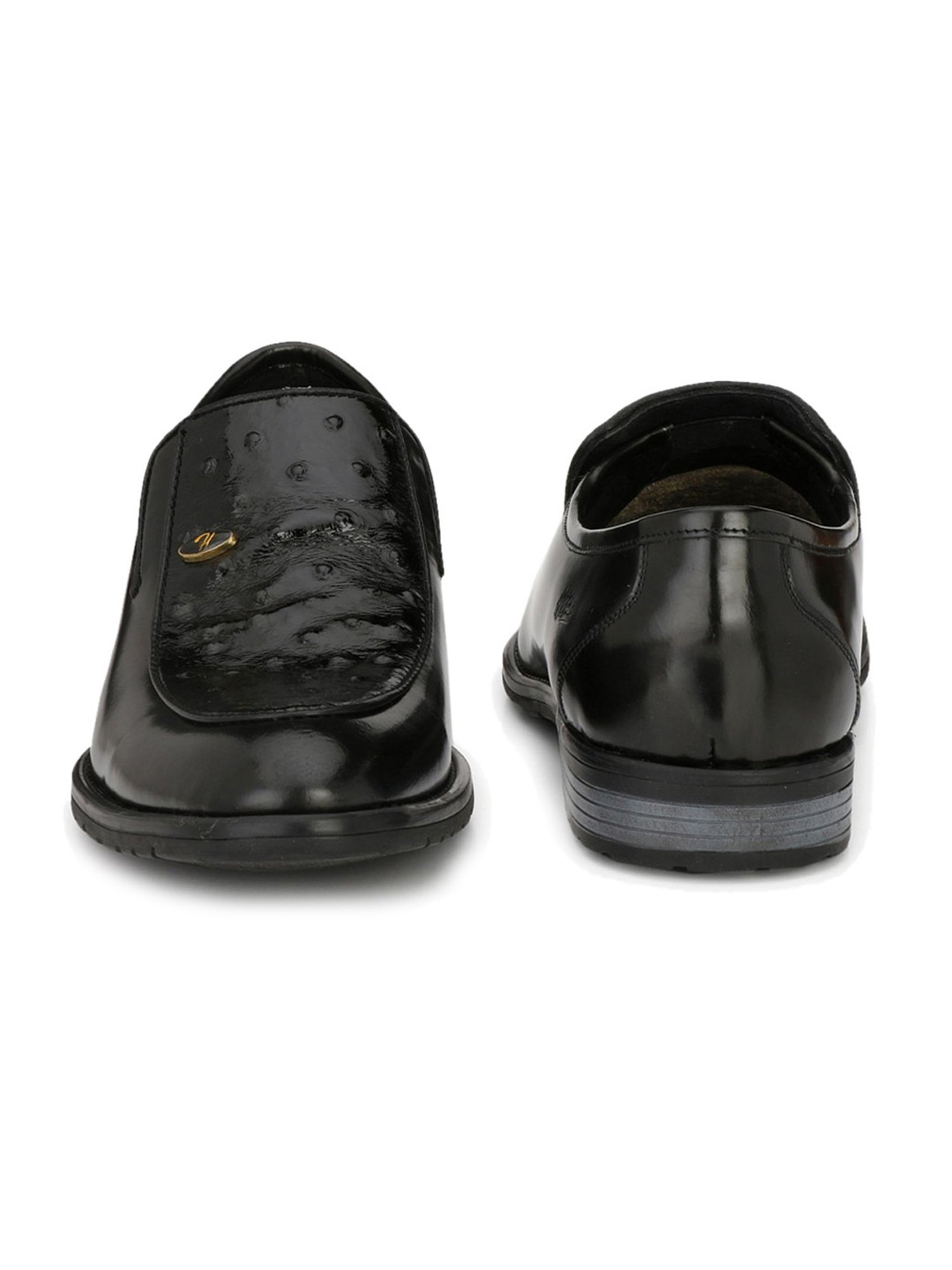 Hitz Men's Black Formal Slip-ons