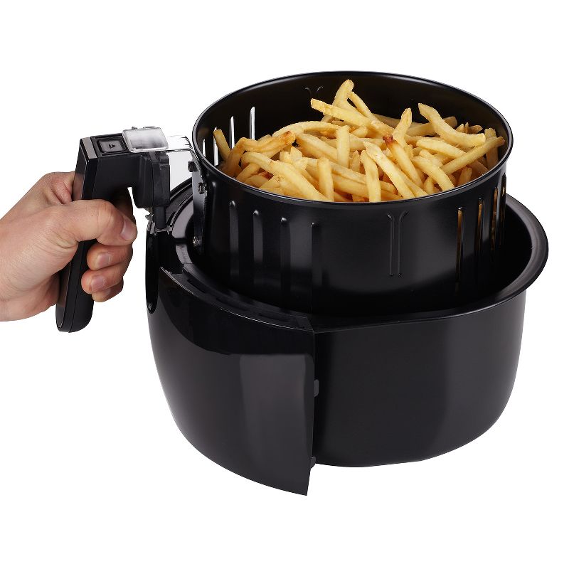 GoWISE USA GW22621 3.7-Quart 7-in-1 Programmable Air Fryer with Recipe Cook Book, Black