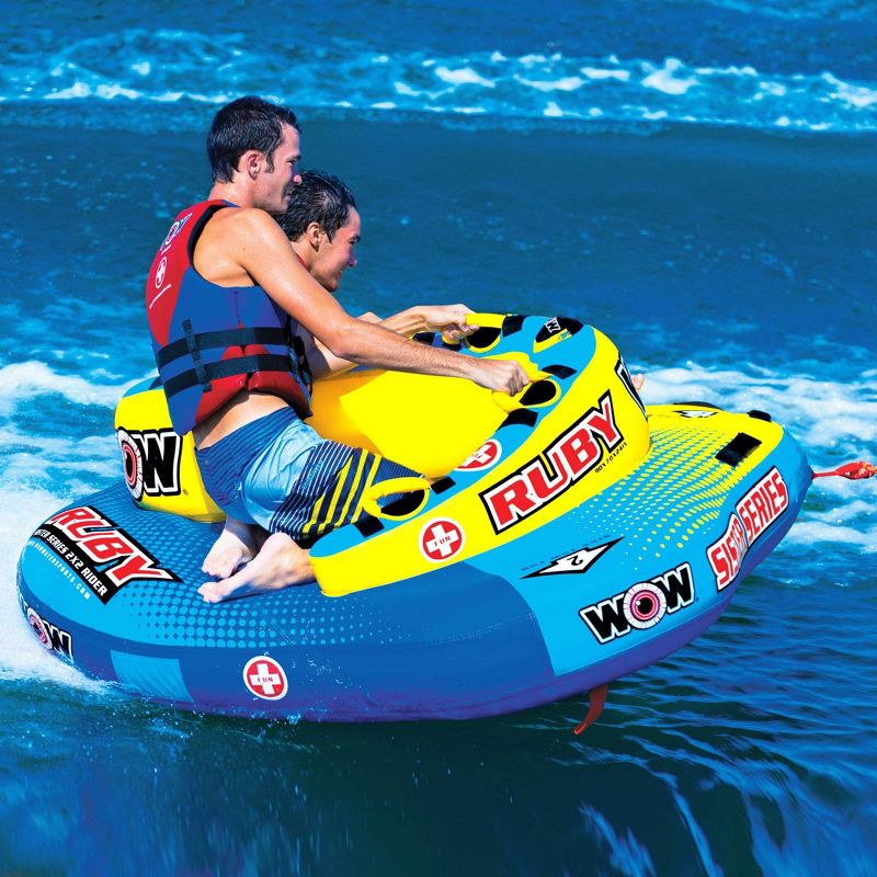 WOW Watersports 15-1060 Ruby 2P Sister 2 Person Towable Tube w/ Handles, Blue