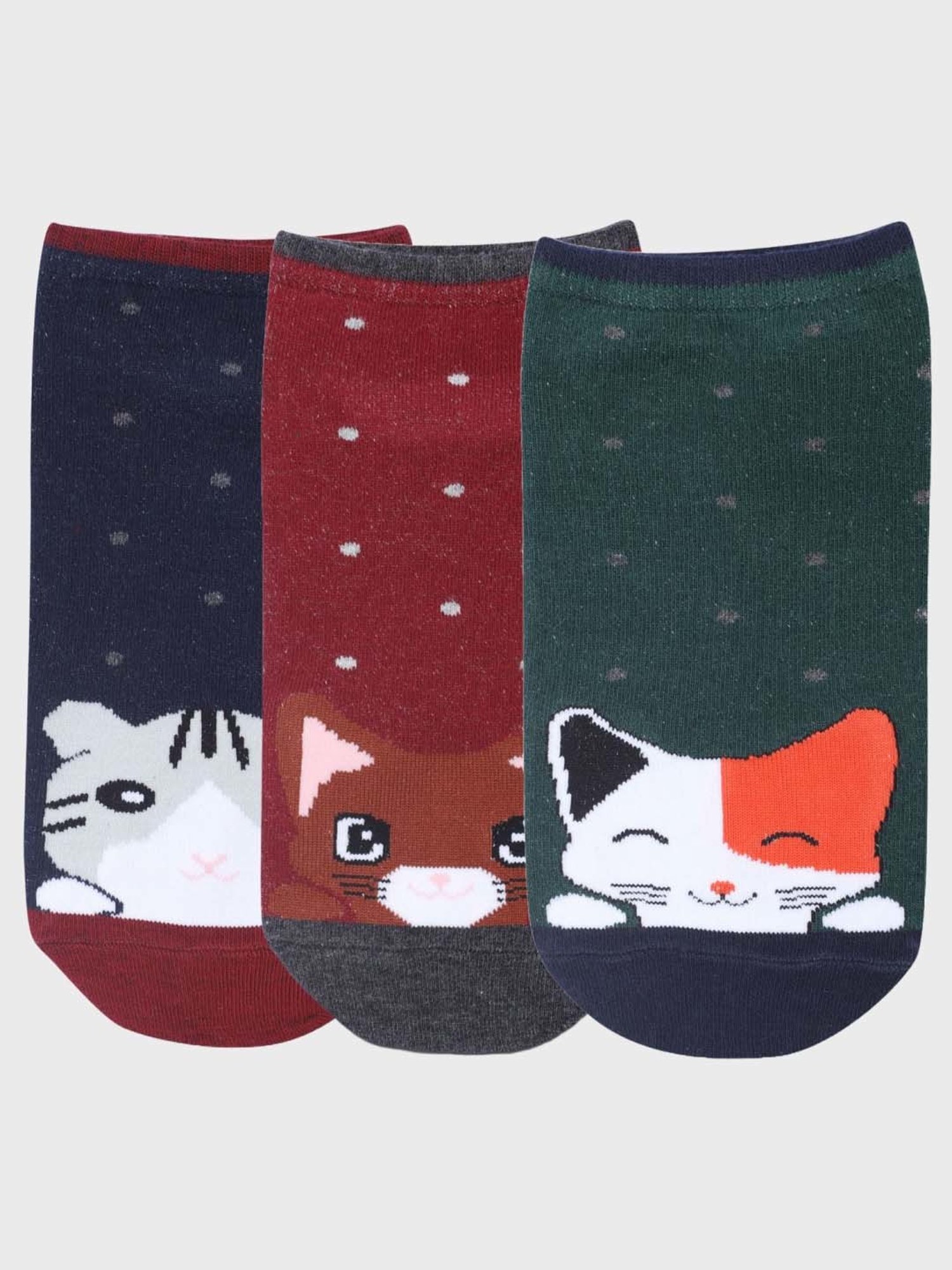 Women's 3pk Sheer Dot and Opaque Trouser Socks - A New Day™ Black 4-10