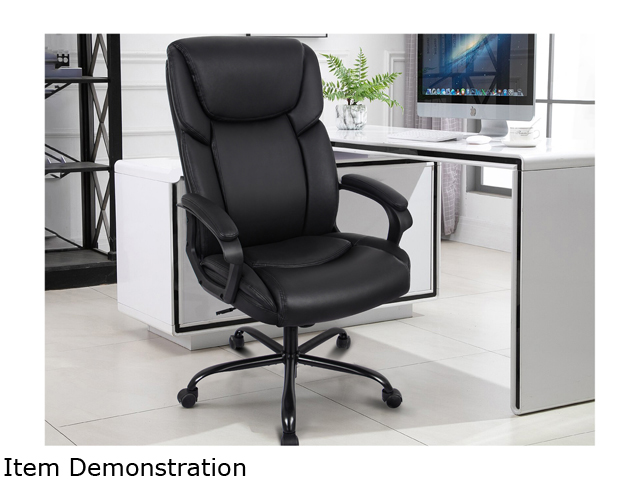 PU Leather Swivel Ergonomic Executive Office Chair - Computer Task Desk Chair,  Reclining Seat Height Adjustable Lumbar Support