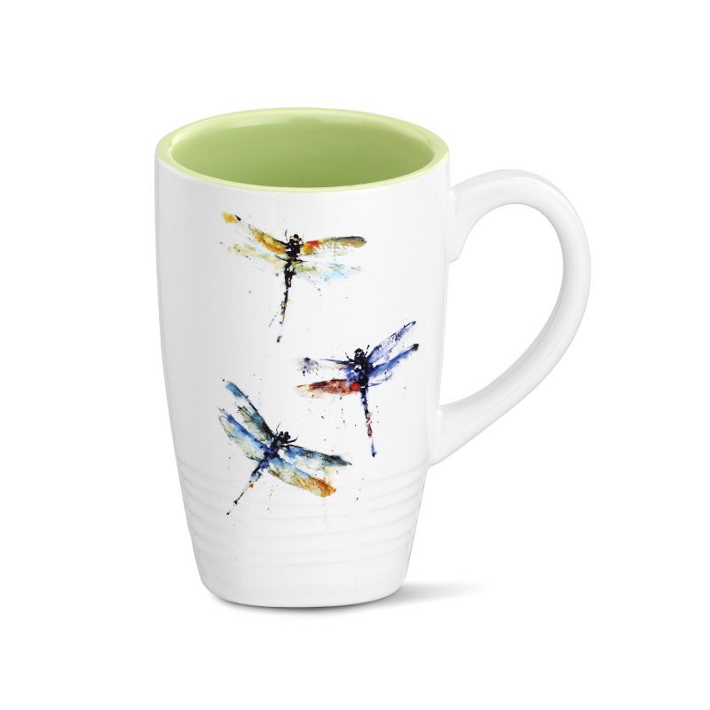 DEMDACO Dragonflies Latte Mug 20 ounce - Green