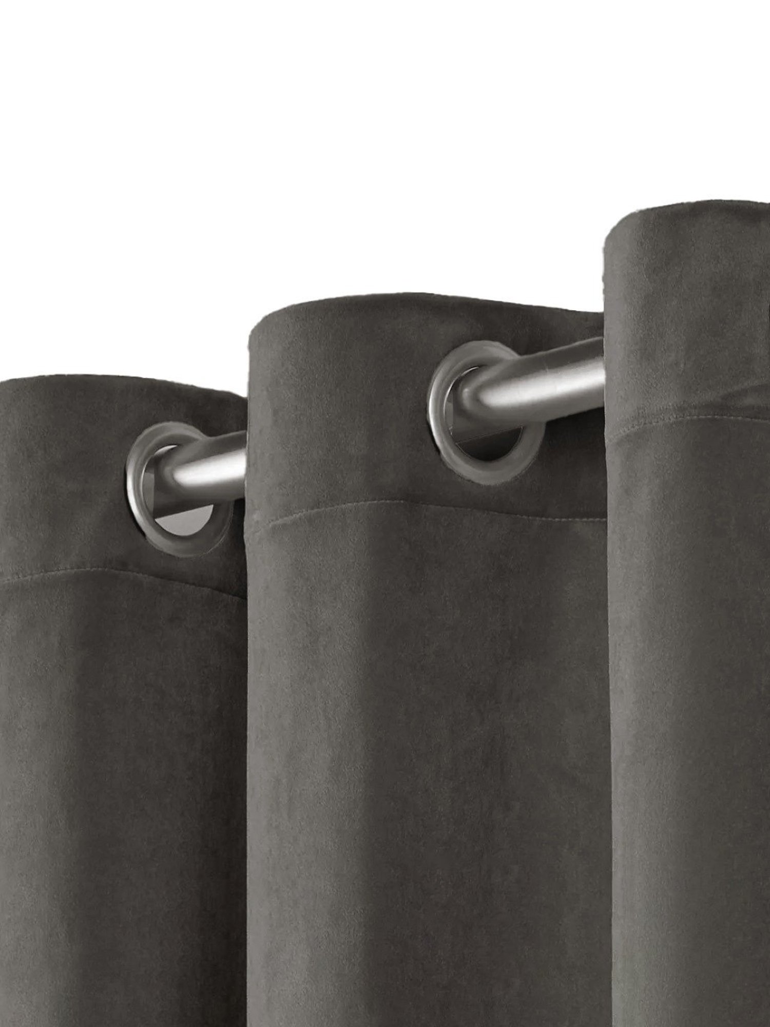 Swayam Brown Paisley J&B Blackout Eyelet Door Curtain - Single Piece (7 Ft)