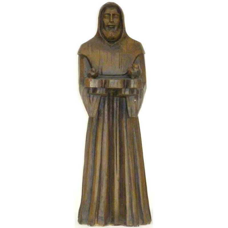 36" Indoor/Outdoor Resin St. Francis Garden Statue Brown - Alfresco Home LLC