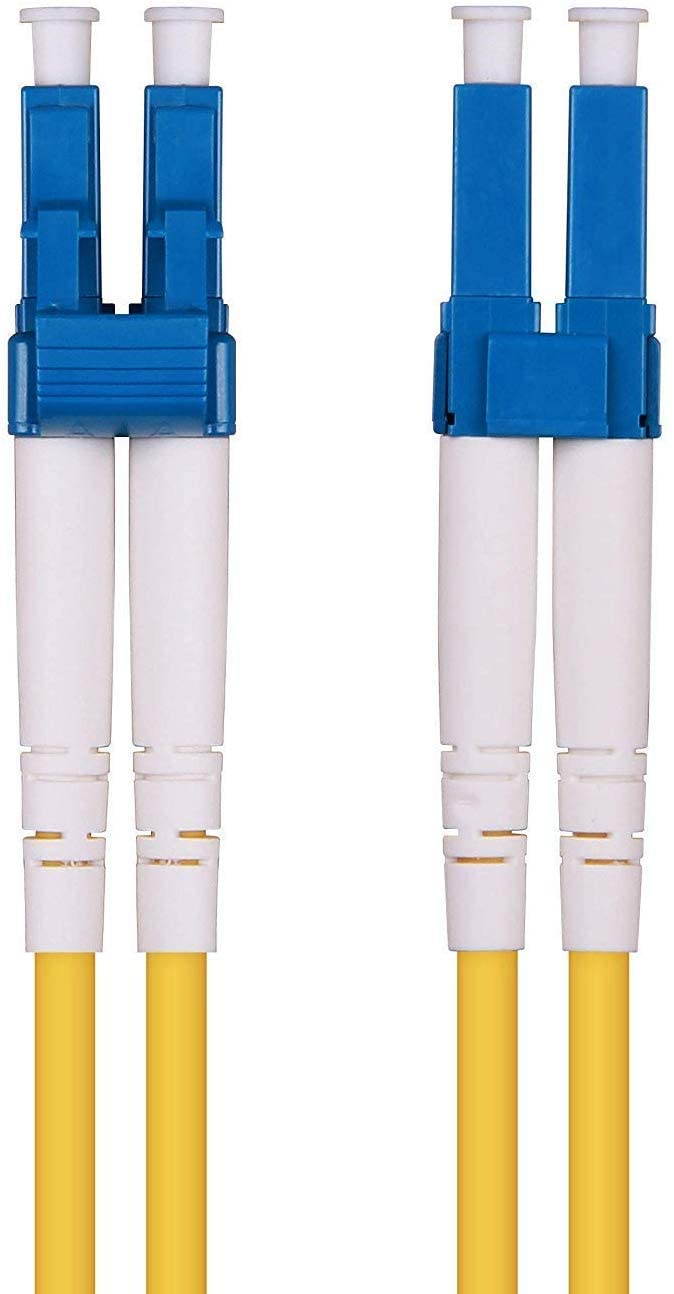 OS2 LC to LC Fiber Patch Cable - 10Gb/Gigabit Singlemode Jumper Duplex 9/125 PVC Fiber Optic Cord for SMF SFP Transceiver, Computer Fiber Networks and Fiber Test Equipment, 5 meters