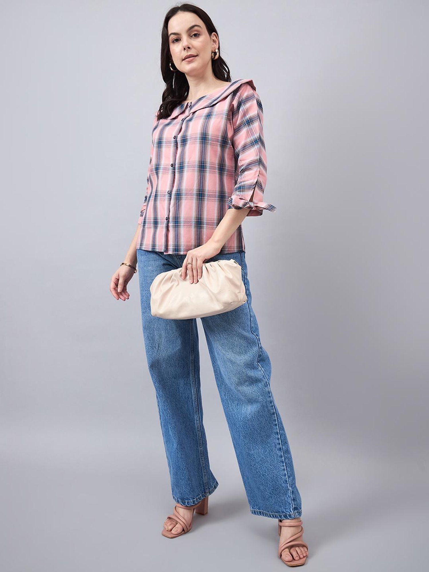 Annabelle by Pantaloons Black Polka Dots Shirt