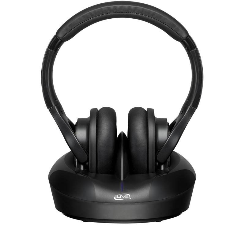 iLive IAHRF79B RF Wireless Headphones - Stereo - Black - Mini-phone - Wired/Wireless - RF - 100 ft - 32 Ohm - 20 Hz 20 kHz - Over-the-head - Binaural