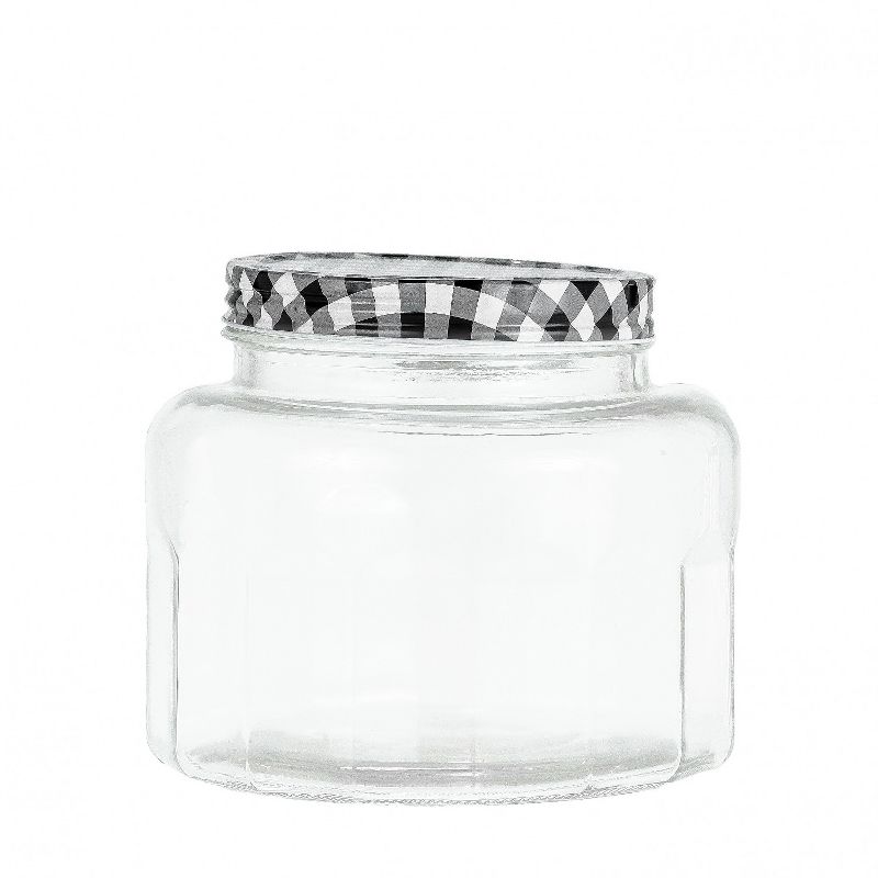 Amici Home Farmstead Glass Canister Black, Wide, 86oz