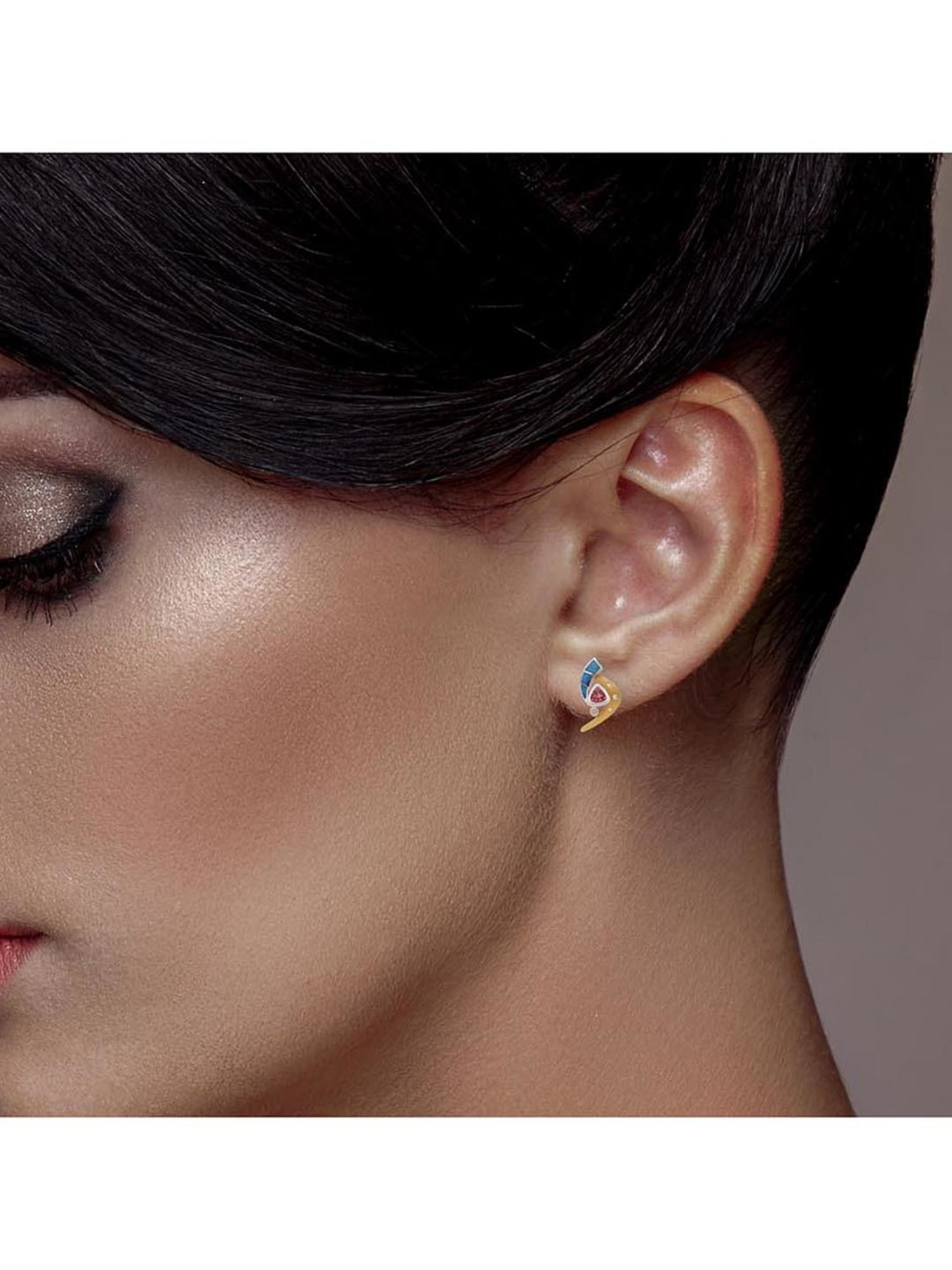 CKC 18k Gold & Diamond Earrings for Women