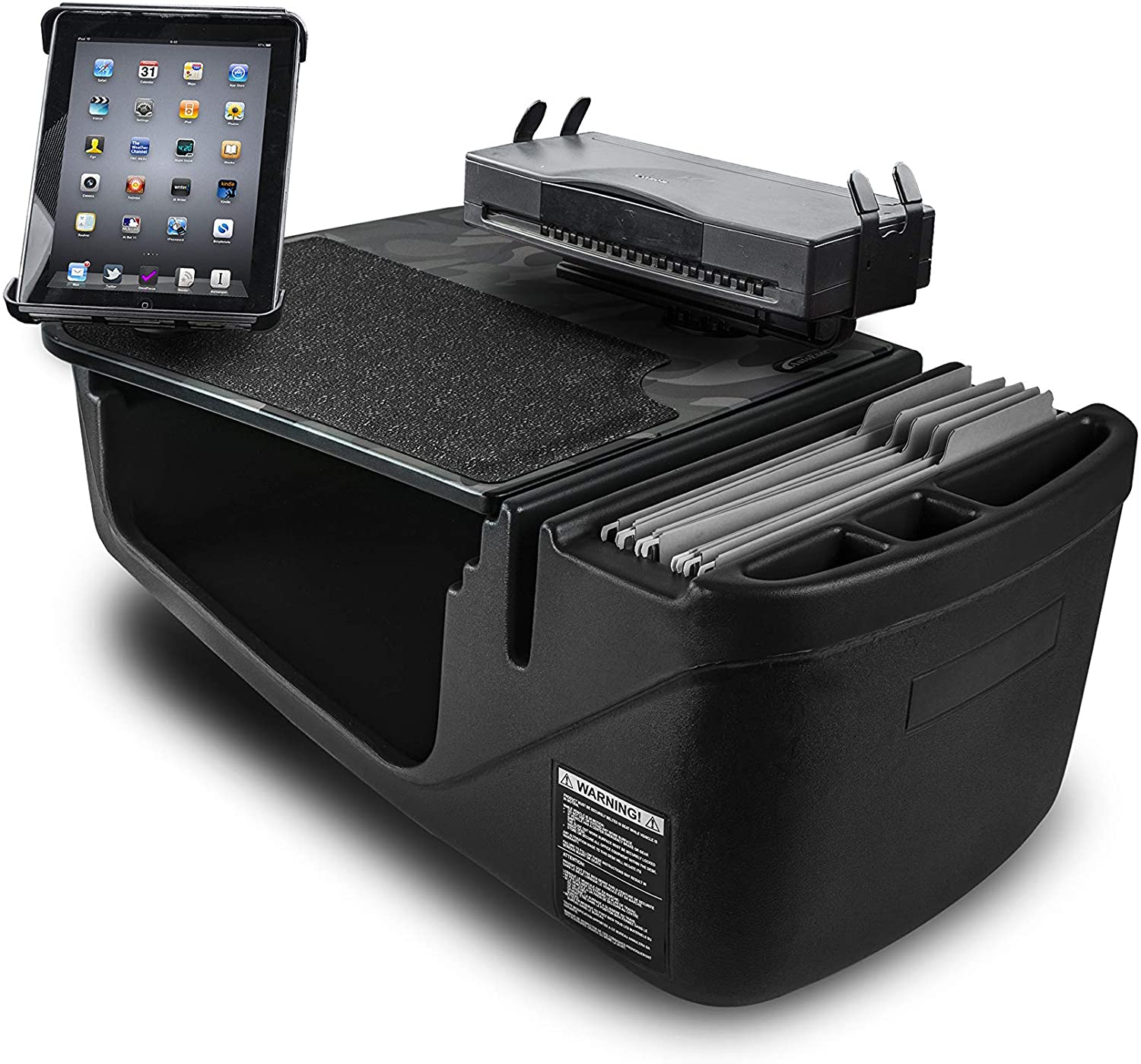 AutoExec AUE08575 Efficiency GripMaster Car Desk Urban Camouflage Finish with Built-in 200 Watt Power Inverter, Printer Stand and Tablet Mount 

AESGrip-02-PS-Tablet-UC