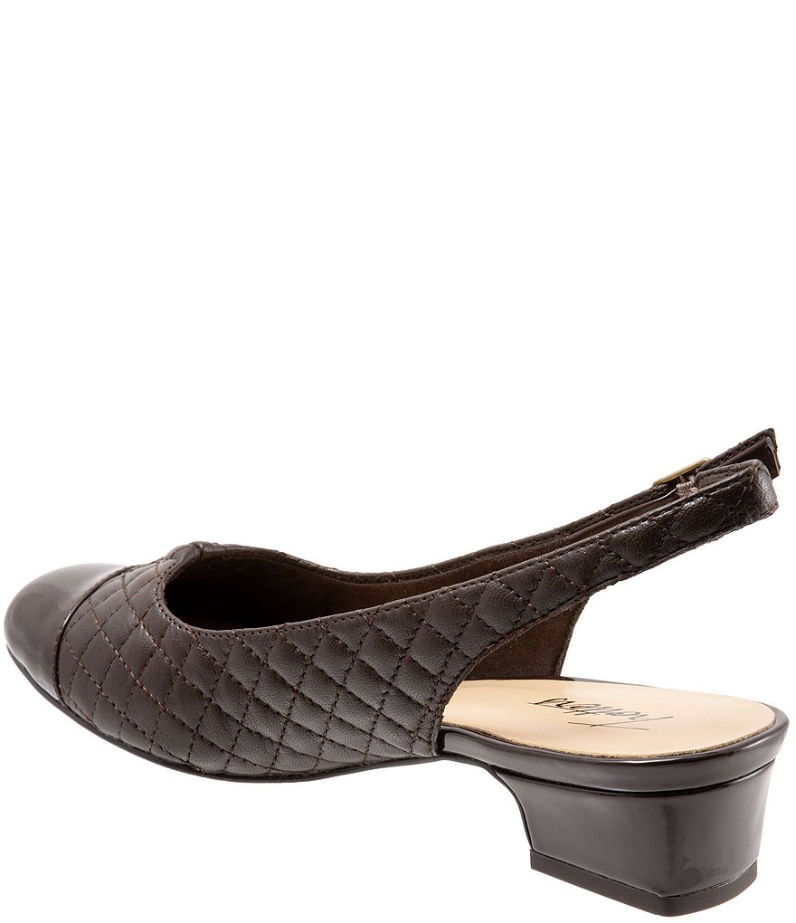 Trotters Dea Quilted Leather Sling Pumps