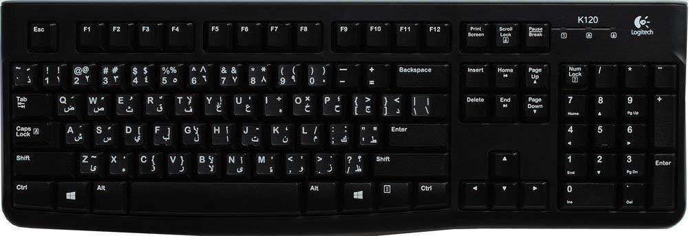 ARABIC STICKERS FOR KEYBOARD WITH WHITE LETTERS TRANSPARENT FOR COMPUTER LAPTOPS DESKTOP