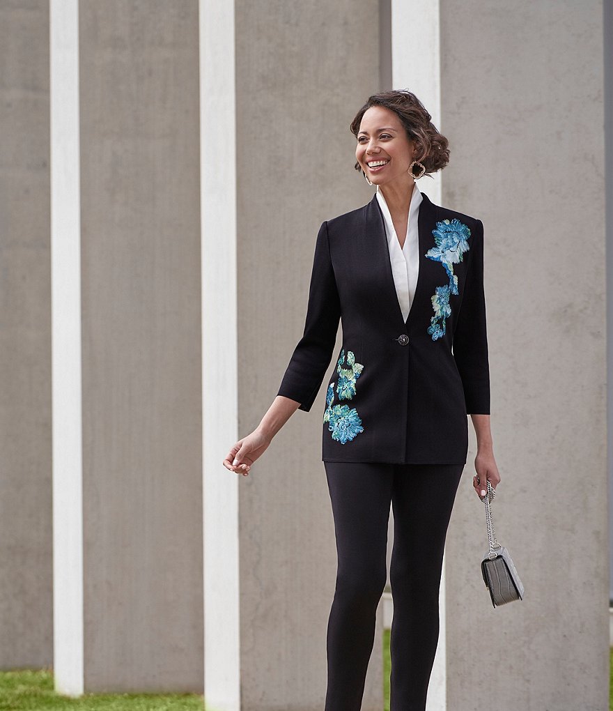 Misook Sleeveless Stand Collar Neck Washable Blouse