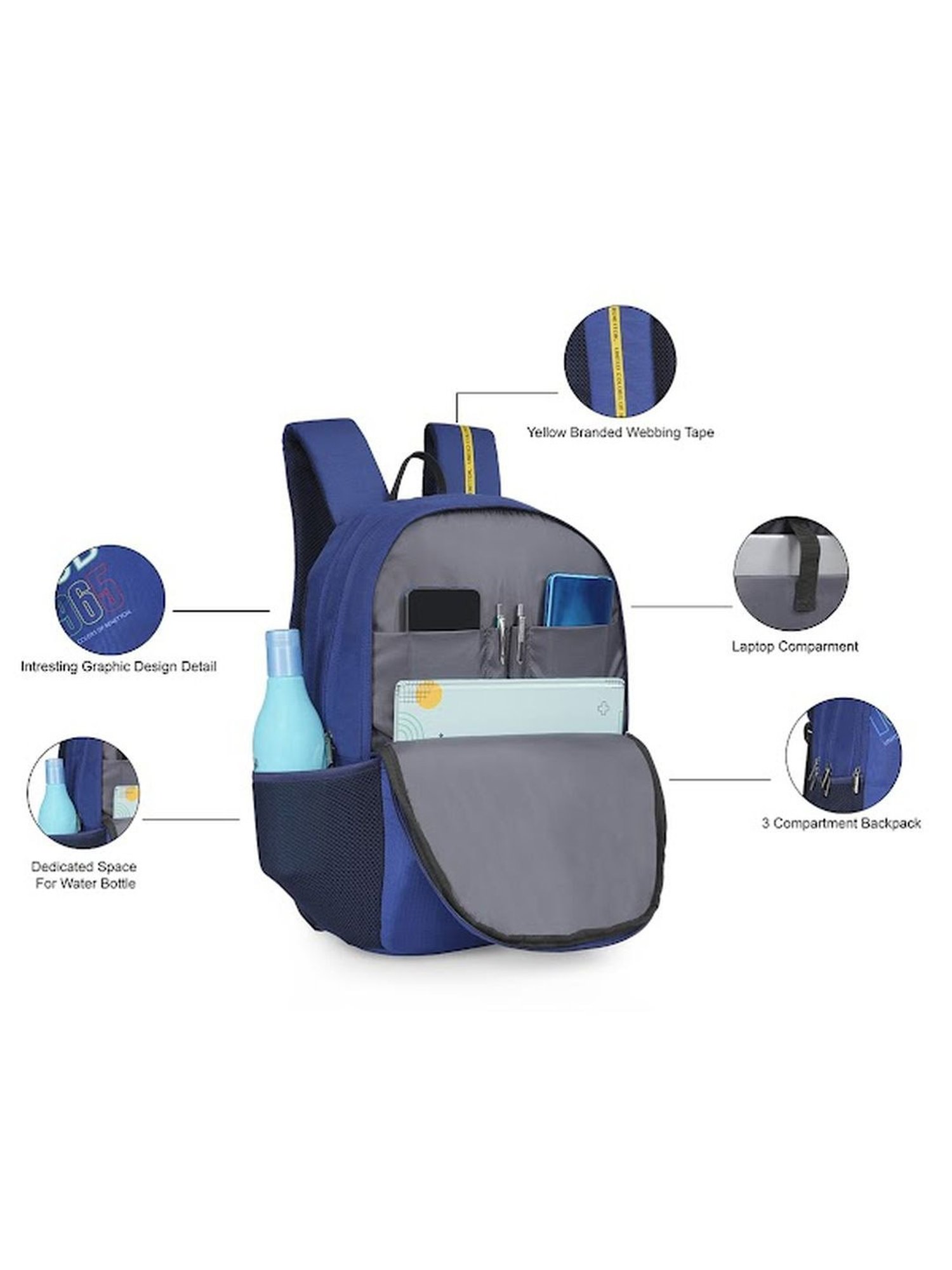 Aeropostale Rossville Navy Backpacks Backpack