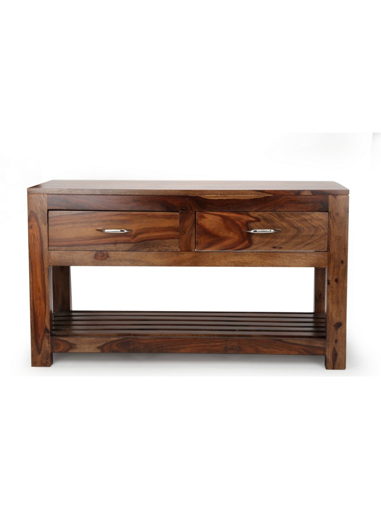 Ikiriya Elder Solid Brown Wood Console Table Teak Finish