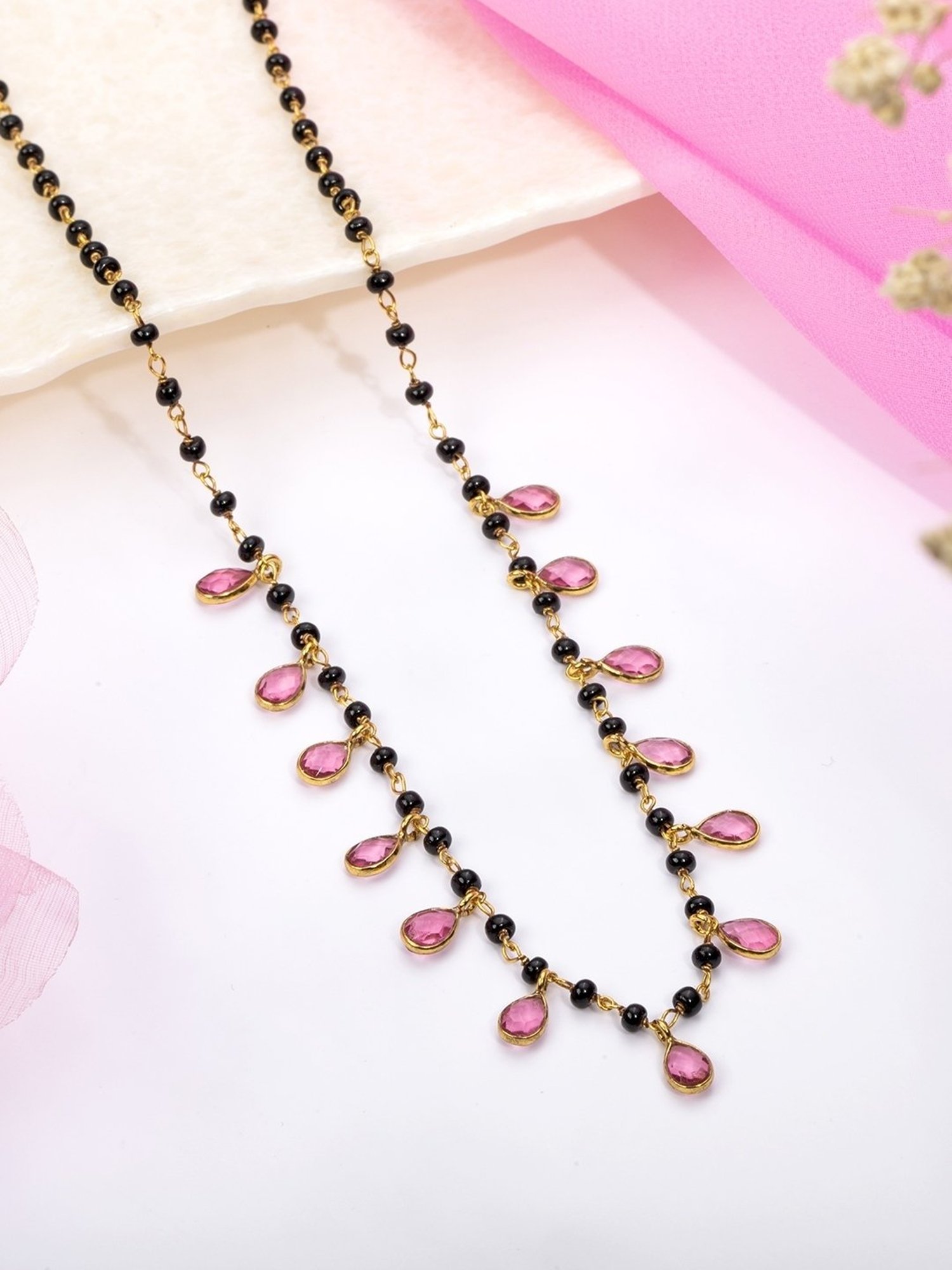 Zavya 925 Sterling Silver Glimmering Unity Princess Mangalsutra For Women