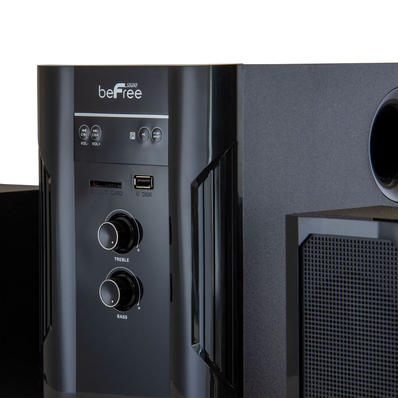 beFree Sound 2.1 Channel Bluetooth Surround Sound Speaker System in Black