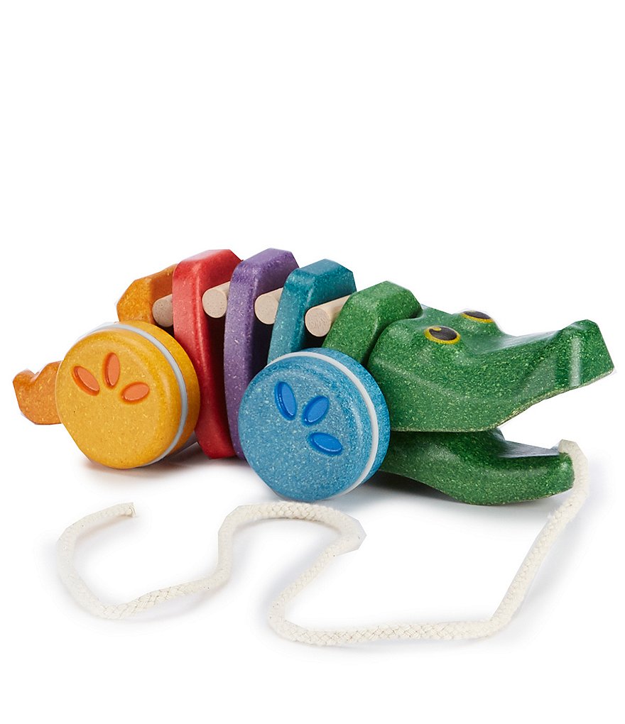 Plan Toys Dancing Rainbow Alligator Pull Toy