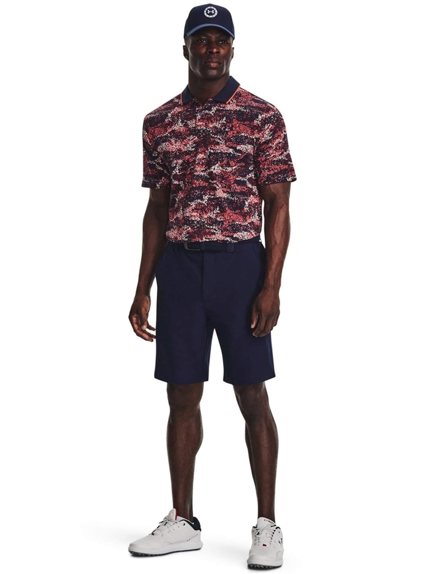 Under Armour Blue Loose Fit Printed Sports Polo