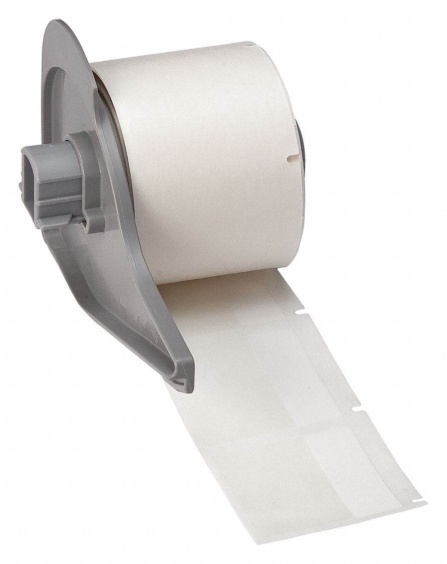 Brady White on Translucent, 250 Labels per Roll  1-1/2" H x 1-1/2" W, 1 EA