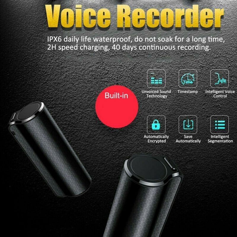 MP3 Spy Magnetic Recording Device Voice Activated Mini Audio Recorder Q70 4~32GB