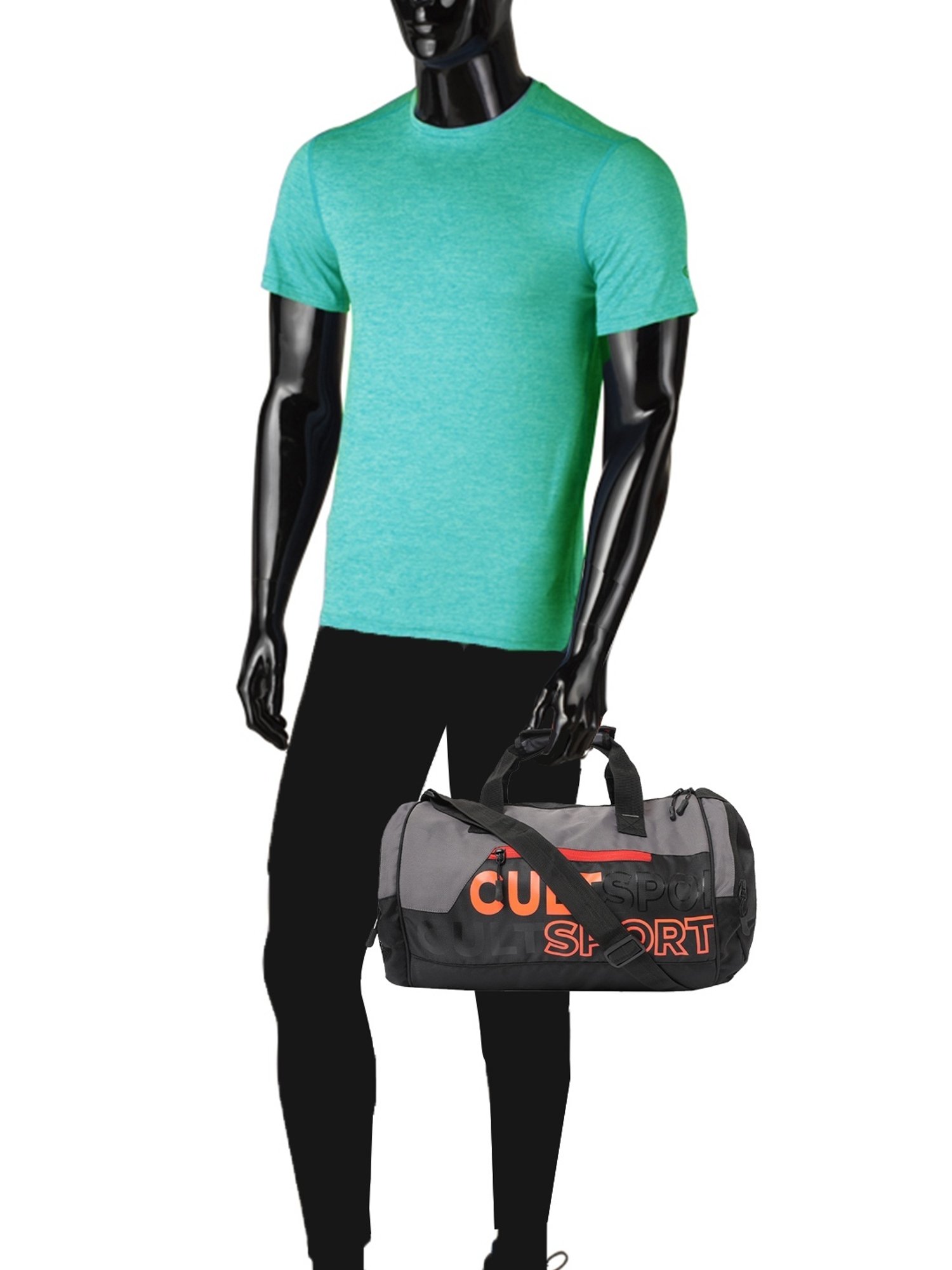 Cultsport Black & Grey Medium Duffle Bag