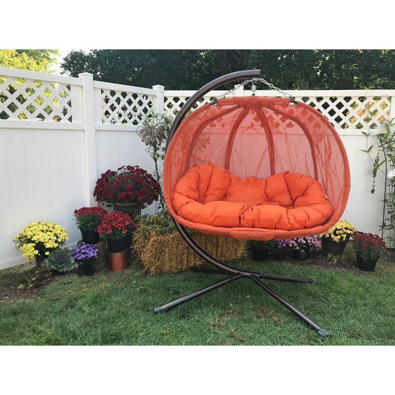 Textilene Hanging Pumpkin Chair - Orange - Flowerhouse