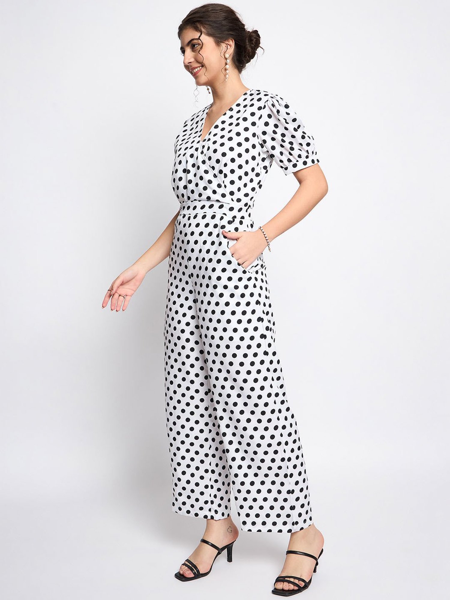 BRINNS White Polka Dot Jumpsuit