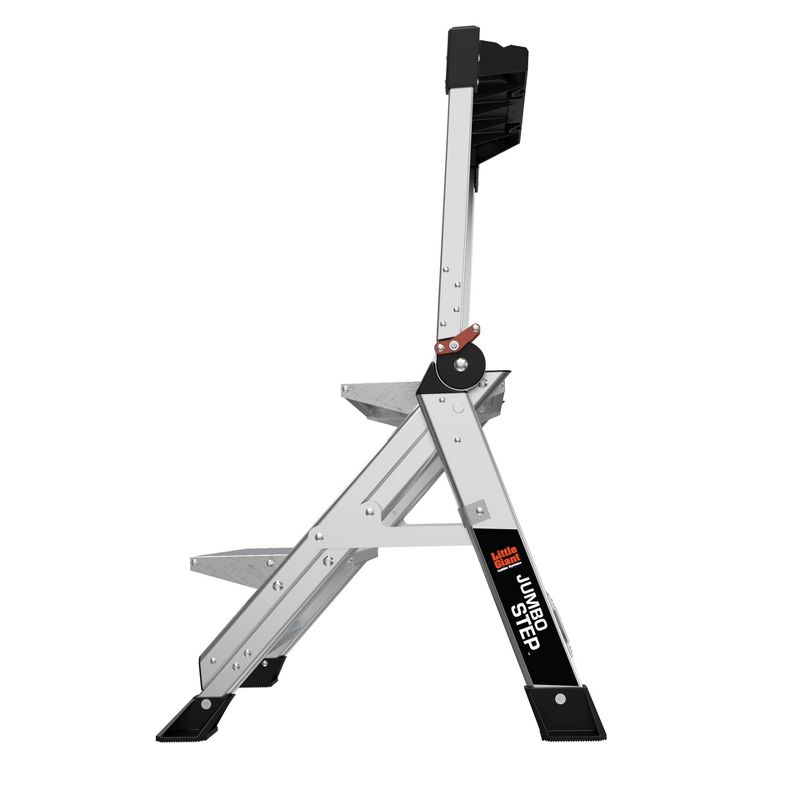 Little Giant Ladder Systems 2-step ANSI Type IAA 375 lb rated Aluminum Stepstool with handrail Gray