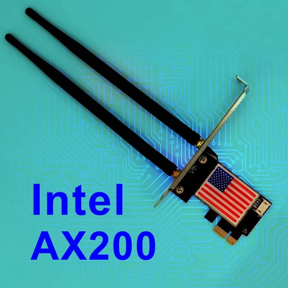 WiFi 6 PCIe WiFi Card Wireless Card for PC with Bluetooth 5.1, 802.11AX Dual Band Wireless Adapter Ultra-Low Latency, Supports Windows 10 (64bit) only .2402Mbps + 574Mbps, 160MHz