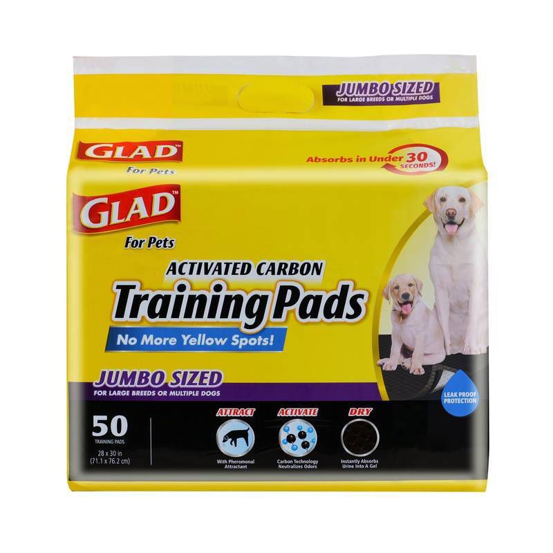 Glad Jumbo Activated Carbon Dog Training Pads - 50ct