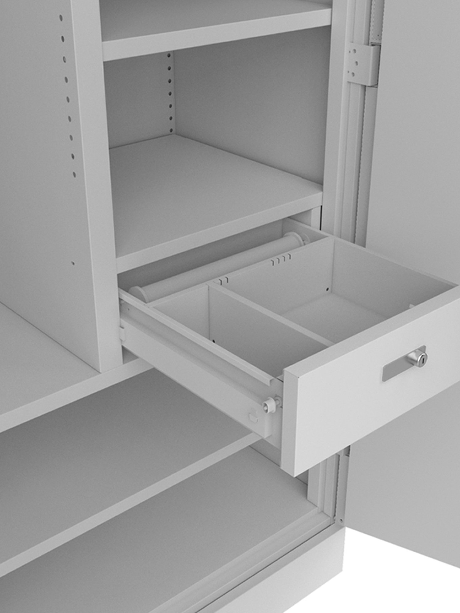 Godrej Interio Auraline Women Basic 2-Door Almirah, Textured Bond White (1-Year Warranty, 1 Drawer)