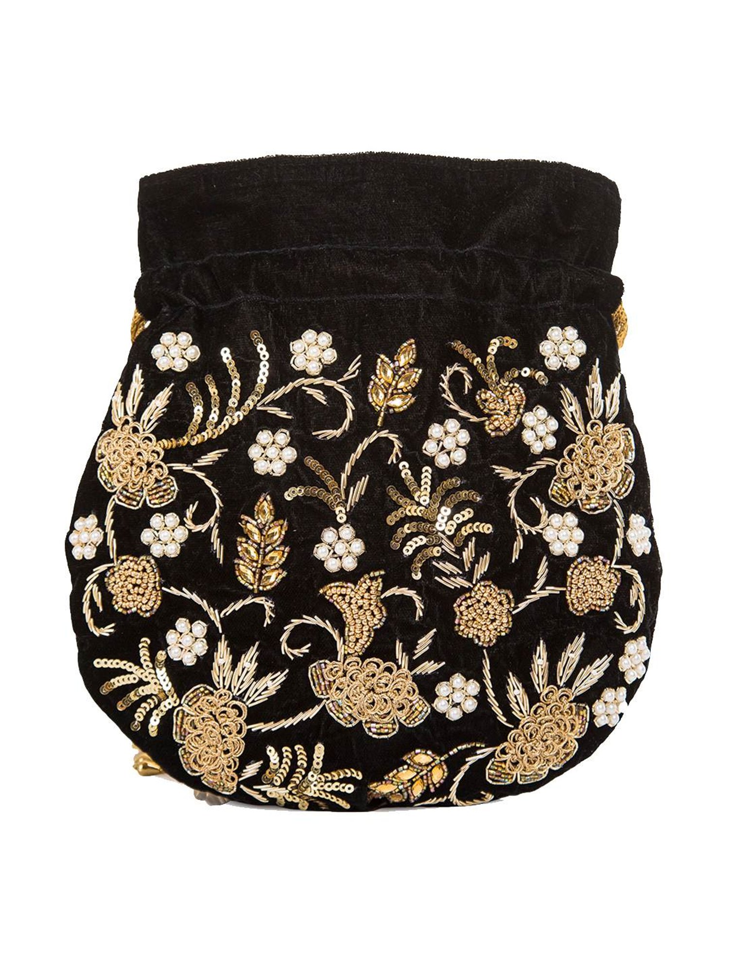 Tarini Nirula Black Velvet Potli