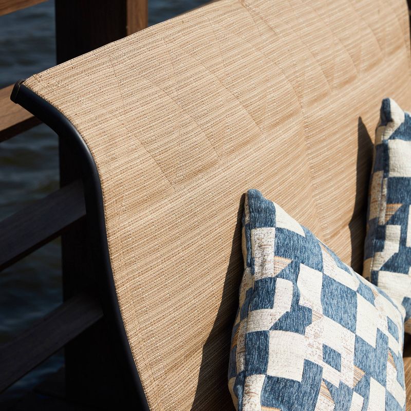 2pc Iron Patio Glider Bench Seating Set - Patio Festival