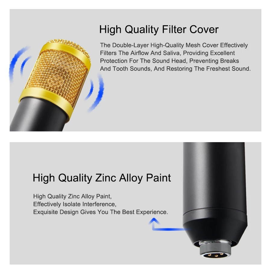 Blue Snowball Pop Filter - Customizing Microphone Windscreen Foam Cover for Improve Blue Snowball iCE Mic Audio Quality (Mouth)