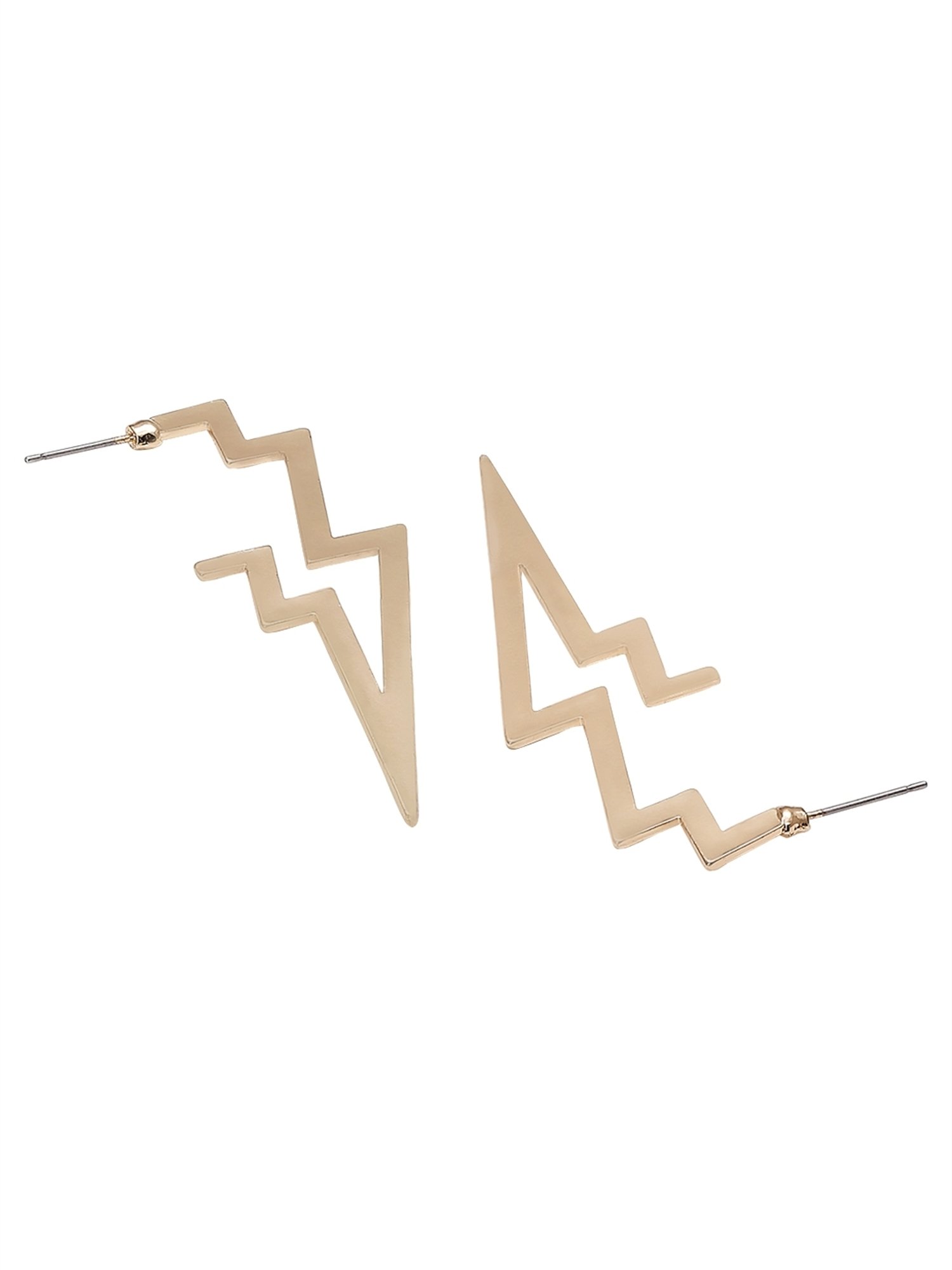 OOMPH Gold Geometric Bold Look Hoop Earrings