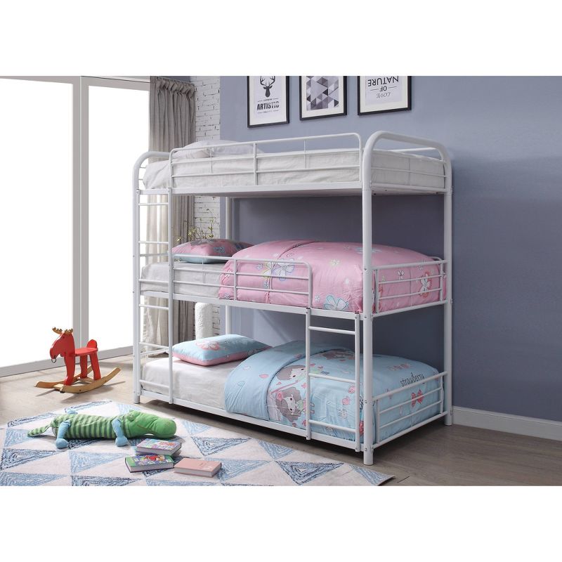 Twin Cairo Triple Bunk Bed White - Acme Furniture