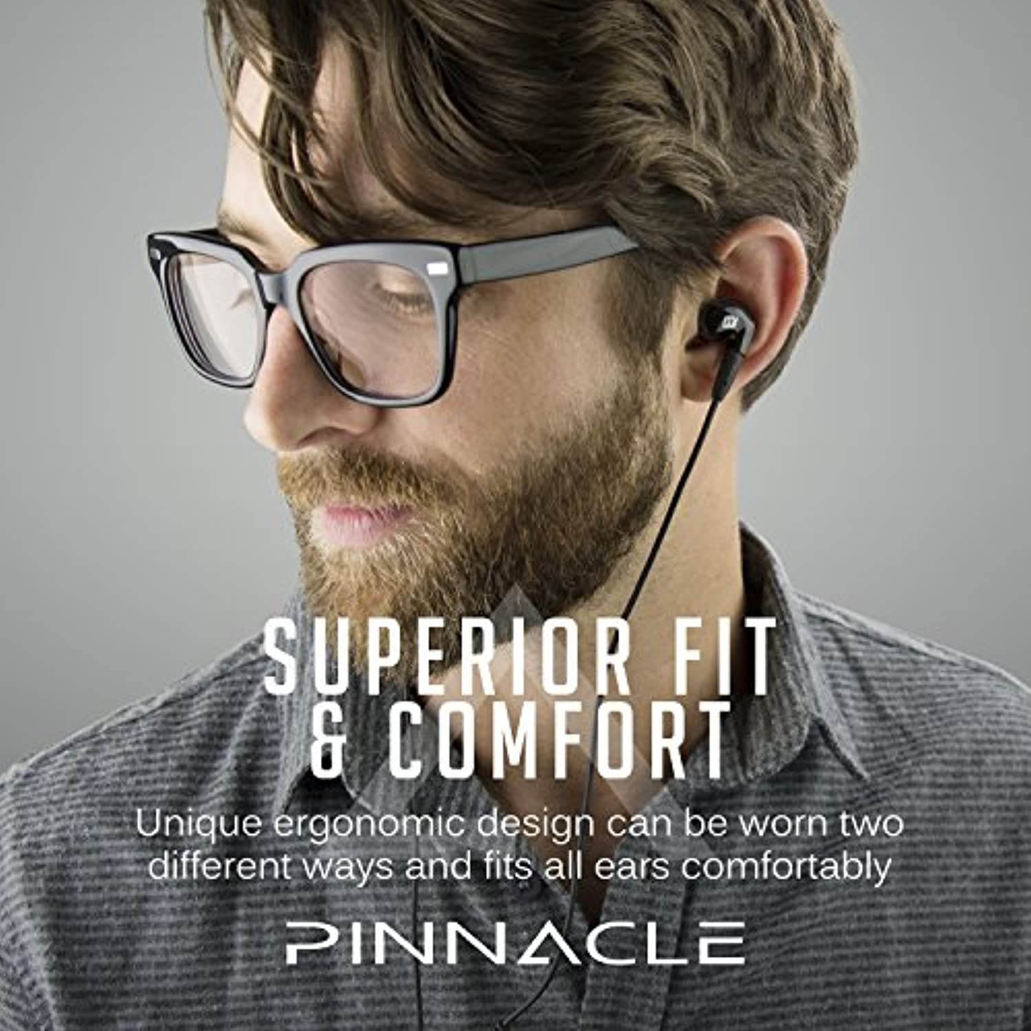 MEE audio Pinnacle P2 High Fidelity Audiophile In-Ear Headphones with Detachable Cables (EP-P2-BK-MEE)